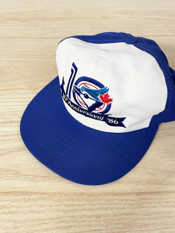 vintage 86 blue jays mlb snapback hat sold by Good Market Thrift Store