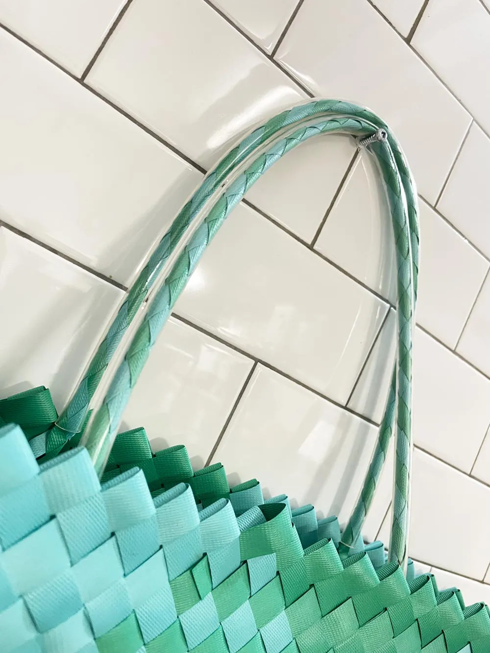 woven basket beach tote sold by Good Market Thrift Store product image thumbnail 2