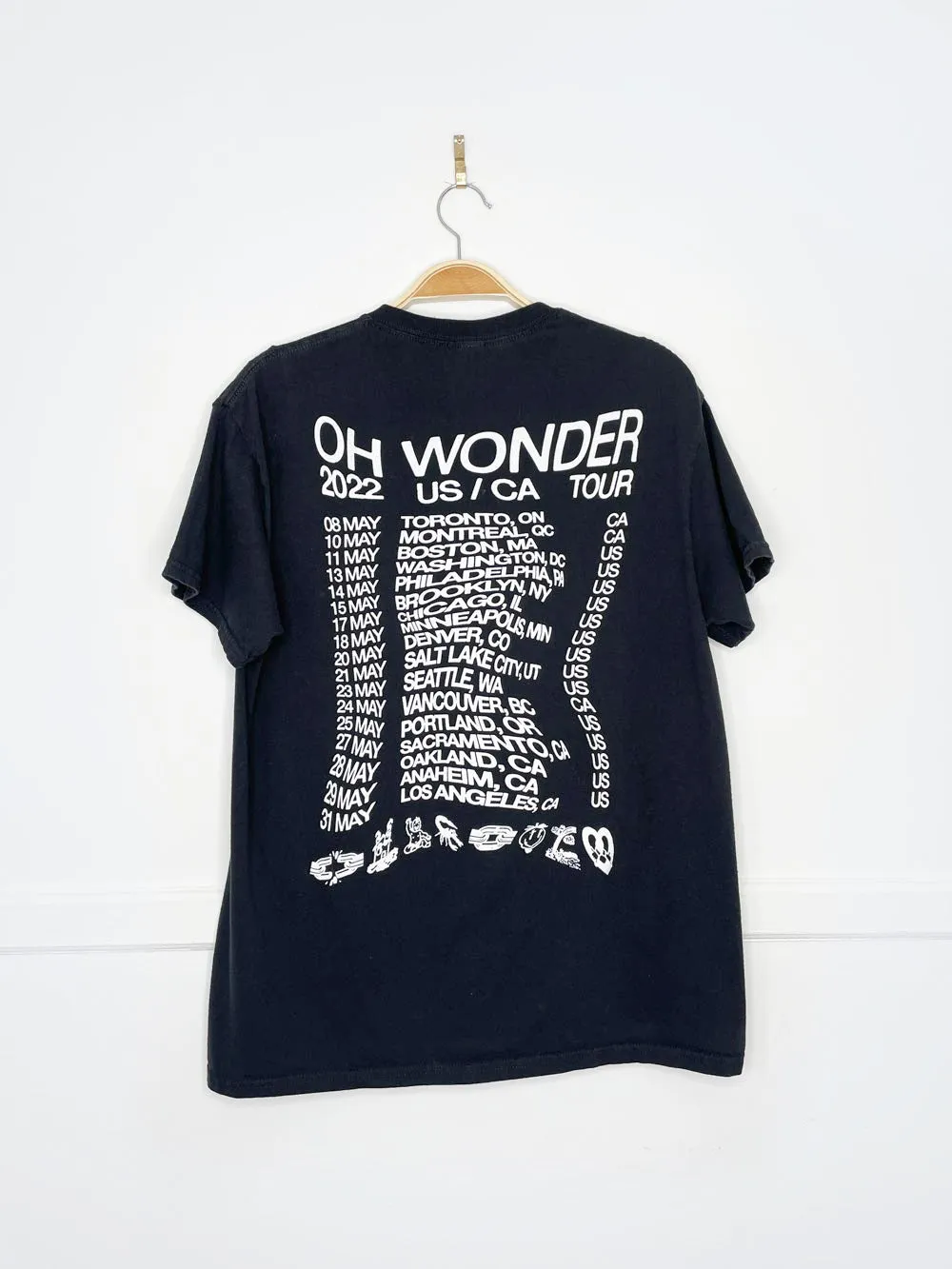 oh wonder 2022 US/CAN tour tee sold by Good Market Thrift Store product image thumbnail 2