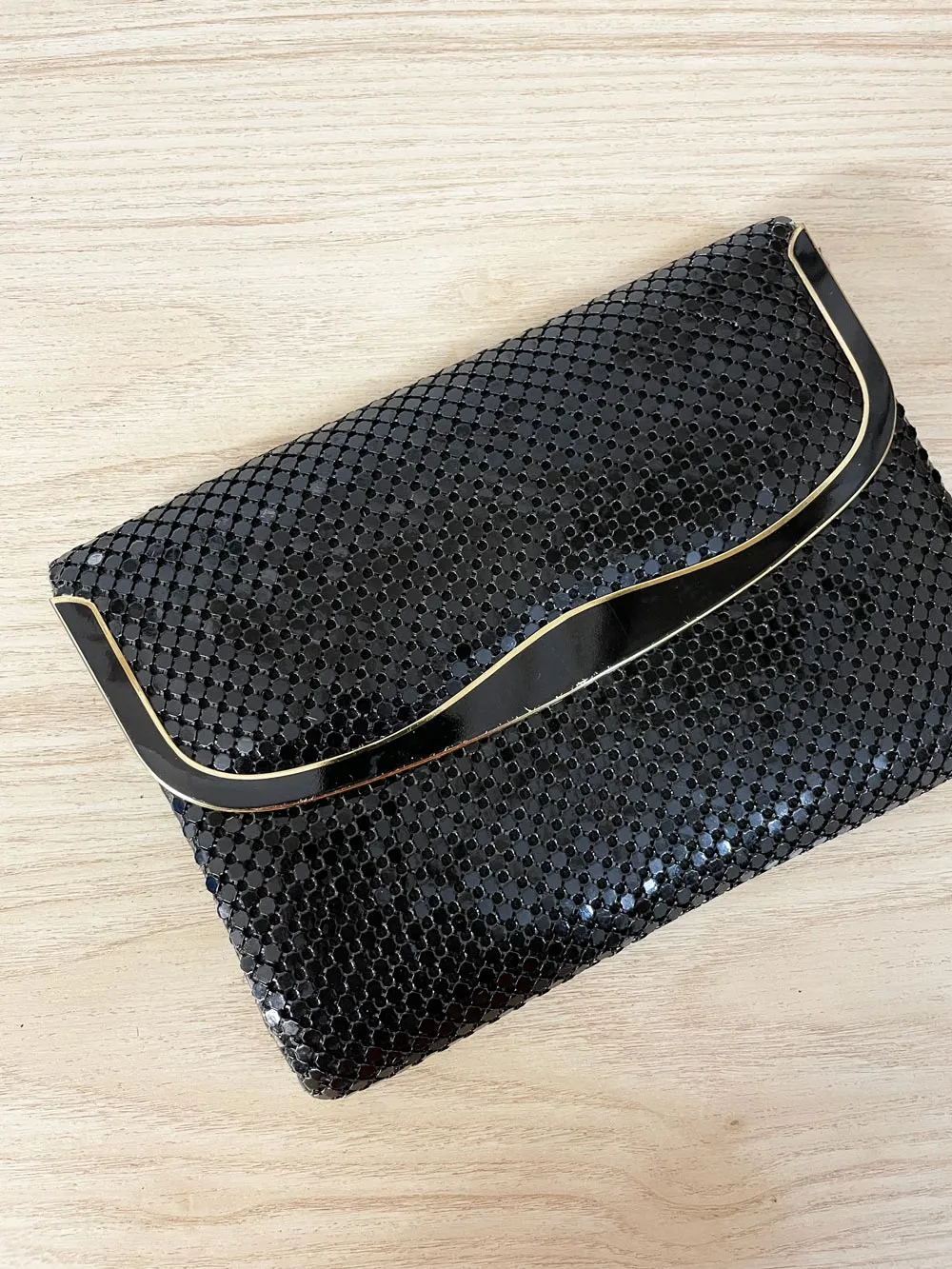 vintage 80s elka metal mesh clutch sold by Good Market Thrift Store