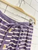 vintage pleated stripe full button maxi skirt sold by Good Market Thrift Store