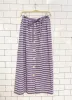 vintage pleated stripe full button maxi skirt sold by Good Market Thrift Store