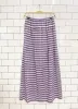 vintage pleated stripe full button maxi skirt sold by Good Market Thrift Store