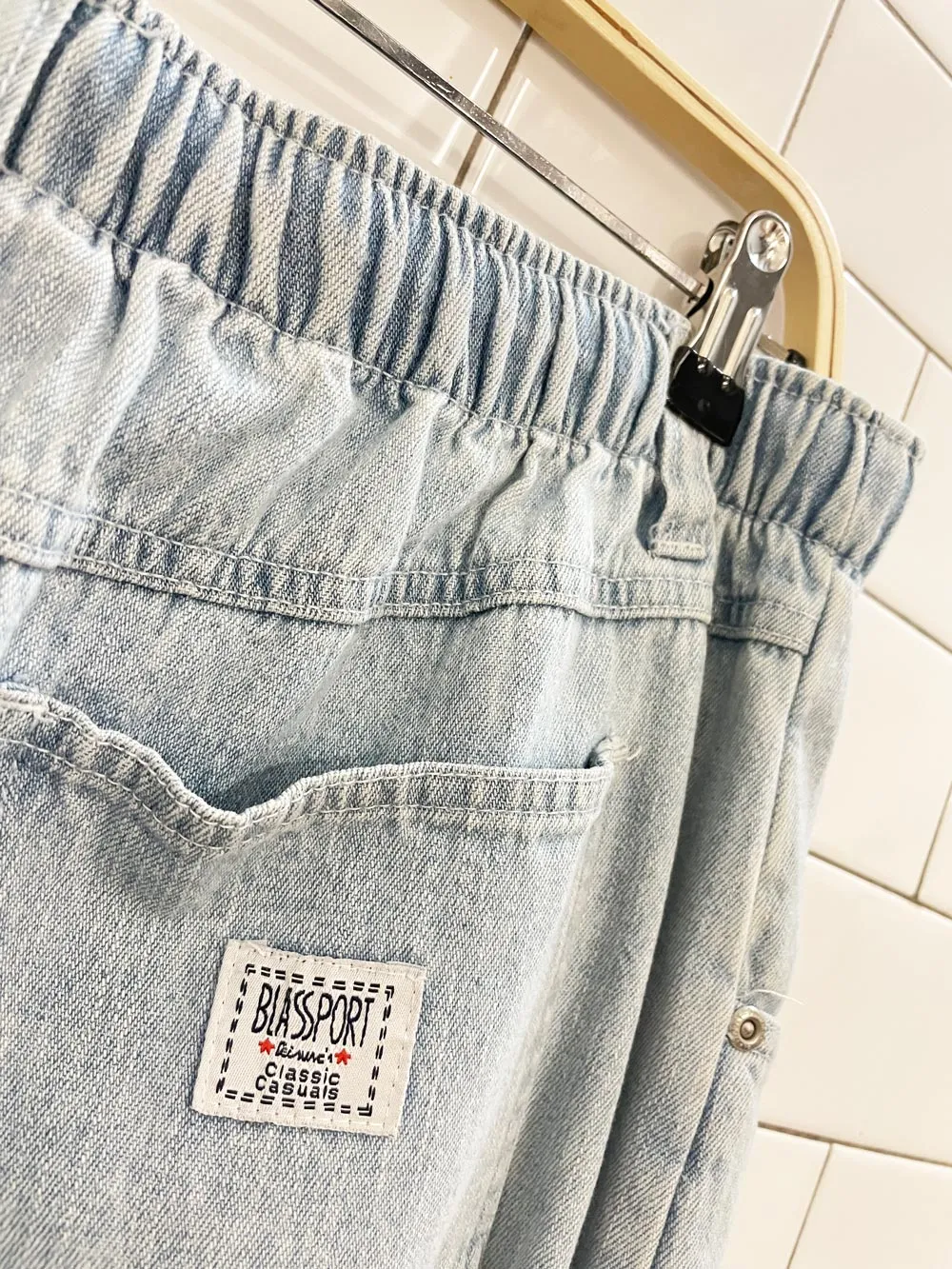 vintage 00s bill blass sport denim skirt sold by Good Market Thrift Store product image thumbnail 2