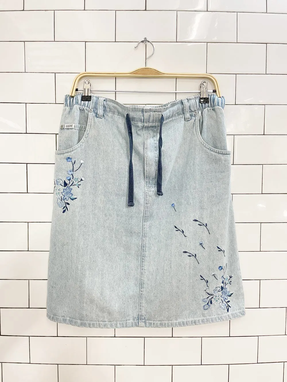 vintage 00s bill blass sport denim skirt sold by Good Market Thrift Store