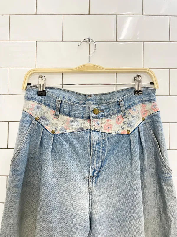 vintage 90s bluenotes floral waist tapered jeans sold by Good Market Thrift Store