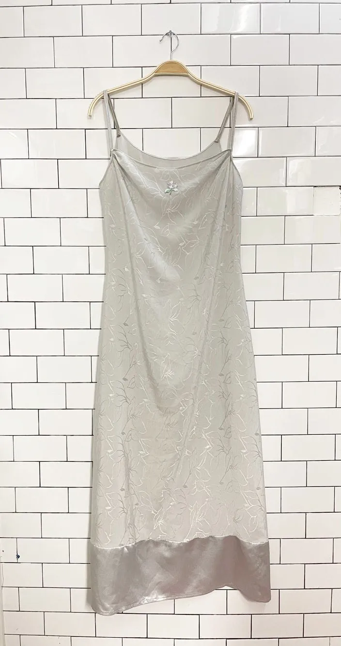 rework x vintage satin floral print maxi slip dress sold by Good Market Thrift Store