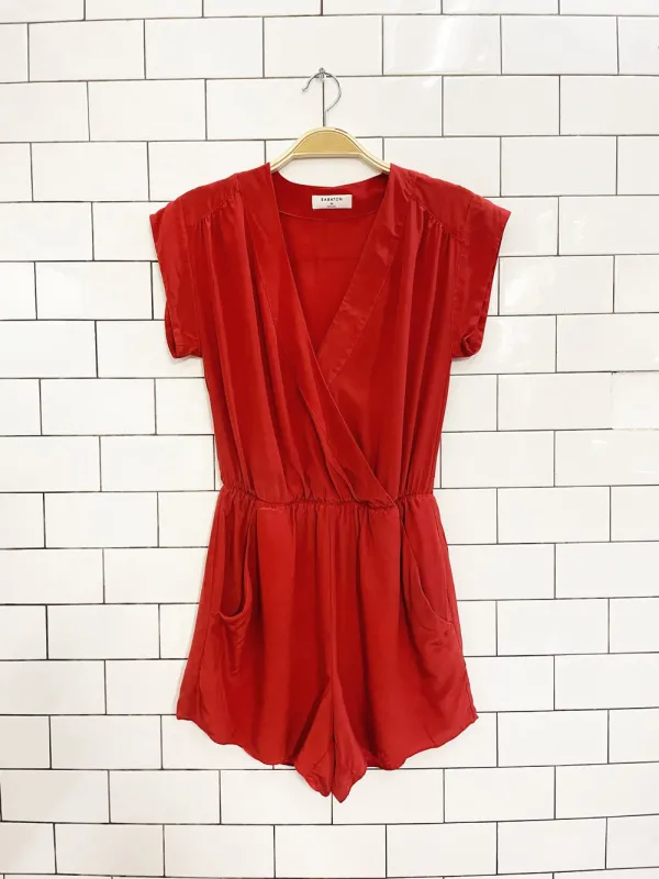 babaton corbett 100% silk relaxed romper sold by Good Market Thrift Store