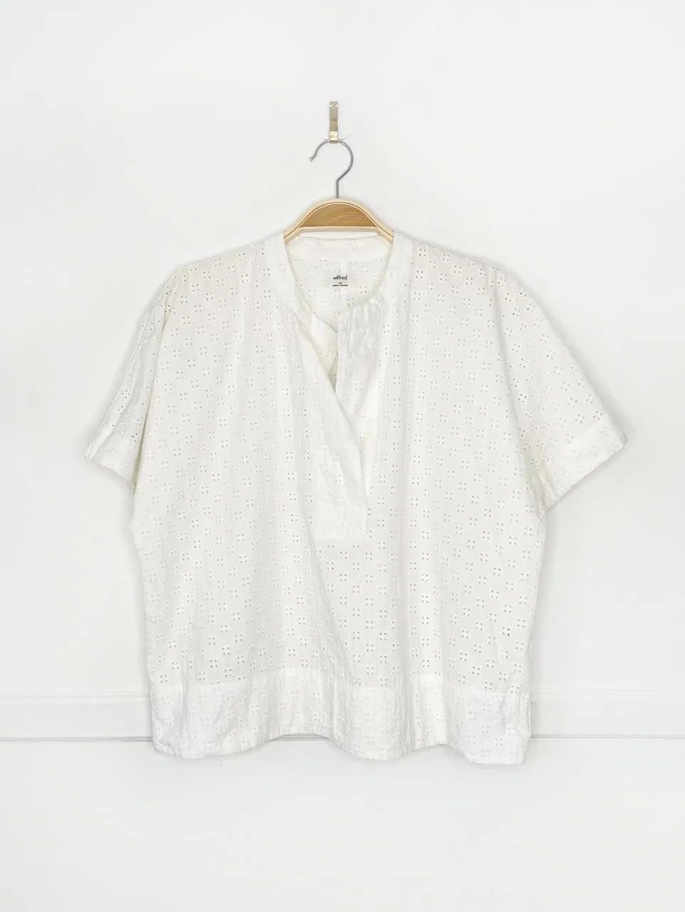 wilfred loren eyelet blouse | aritzia sold by Good Market Thrift Store