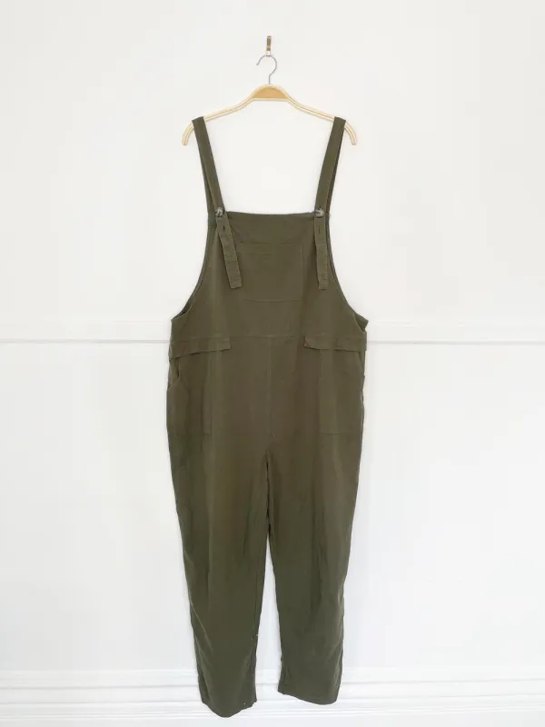 textured cotton relaxed boho overall jumpsuit sold by Good Market Thrift Store