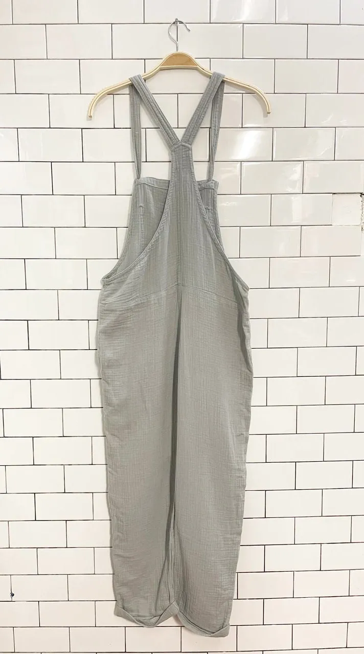aerie gauze cotton lounge overalls sold by Good Market Thrift Store product image thumbnail 4
