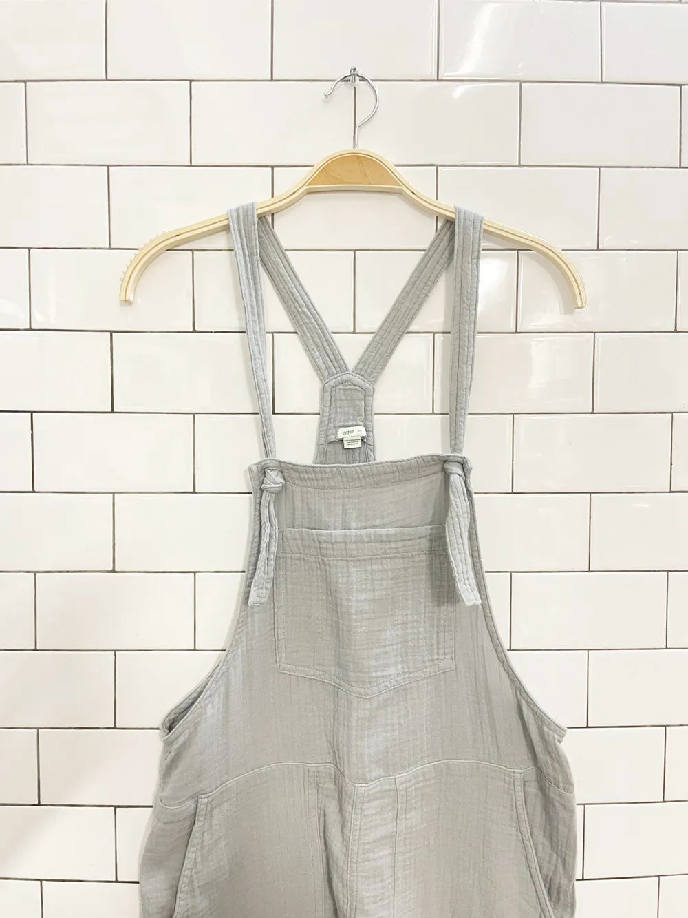 aerie gauze cotton lounge overalls sold by Good Market Thrift Store