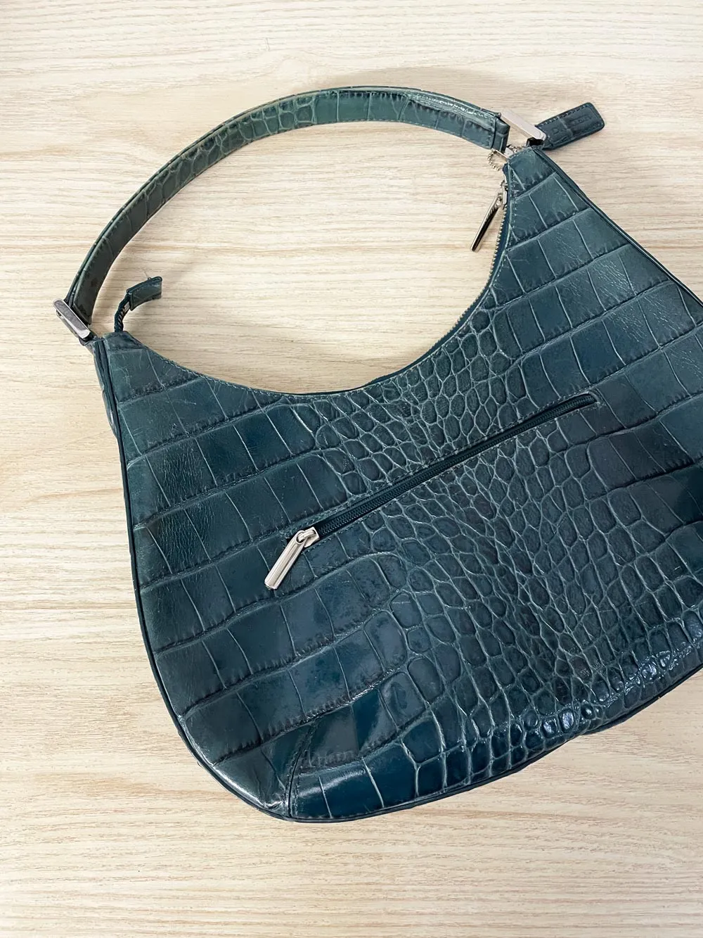 y2k danier snake embossed leather shoulder bag sold by Good Market Thrift Store product image thumbnail 3