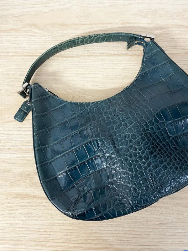 y2k danier snake embossed leather shoulder bag sold by Good Market Thrift Store