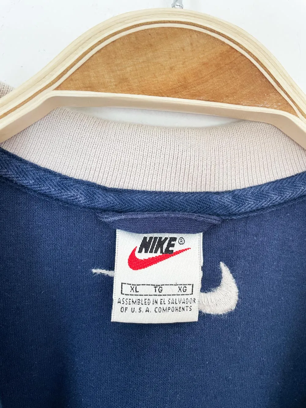 vintage 90s big swoosh colour block band polo sold by Good Market Thrift Store product image thumbnail 3