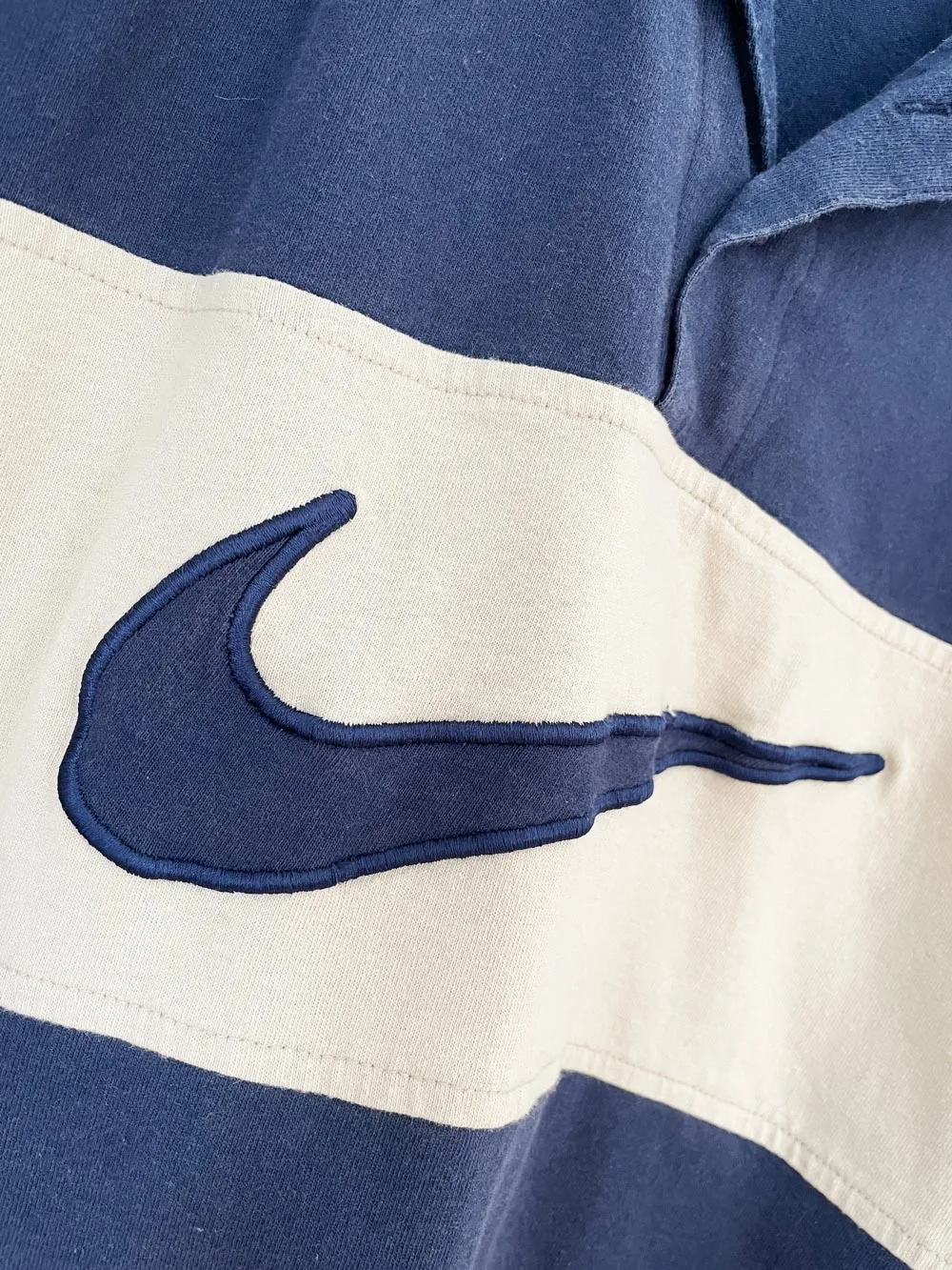 vintage 90s big swoosh colour block band polo sold by Good Market Thrift Store product image thumbnail 2