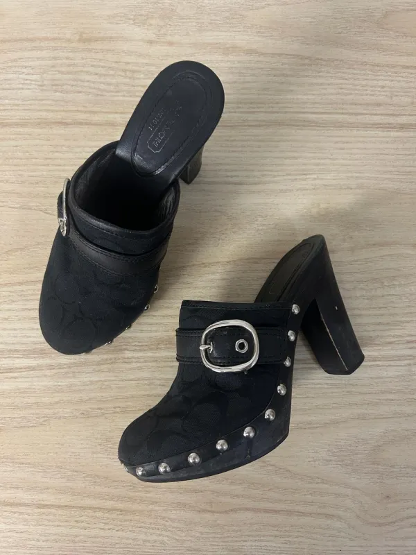 y2k coach willow signature canvas studded clogs sold by Good Market Thrift Store