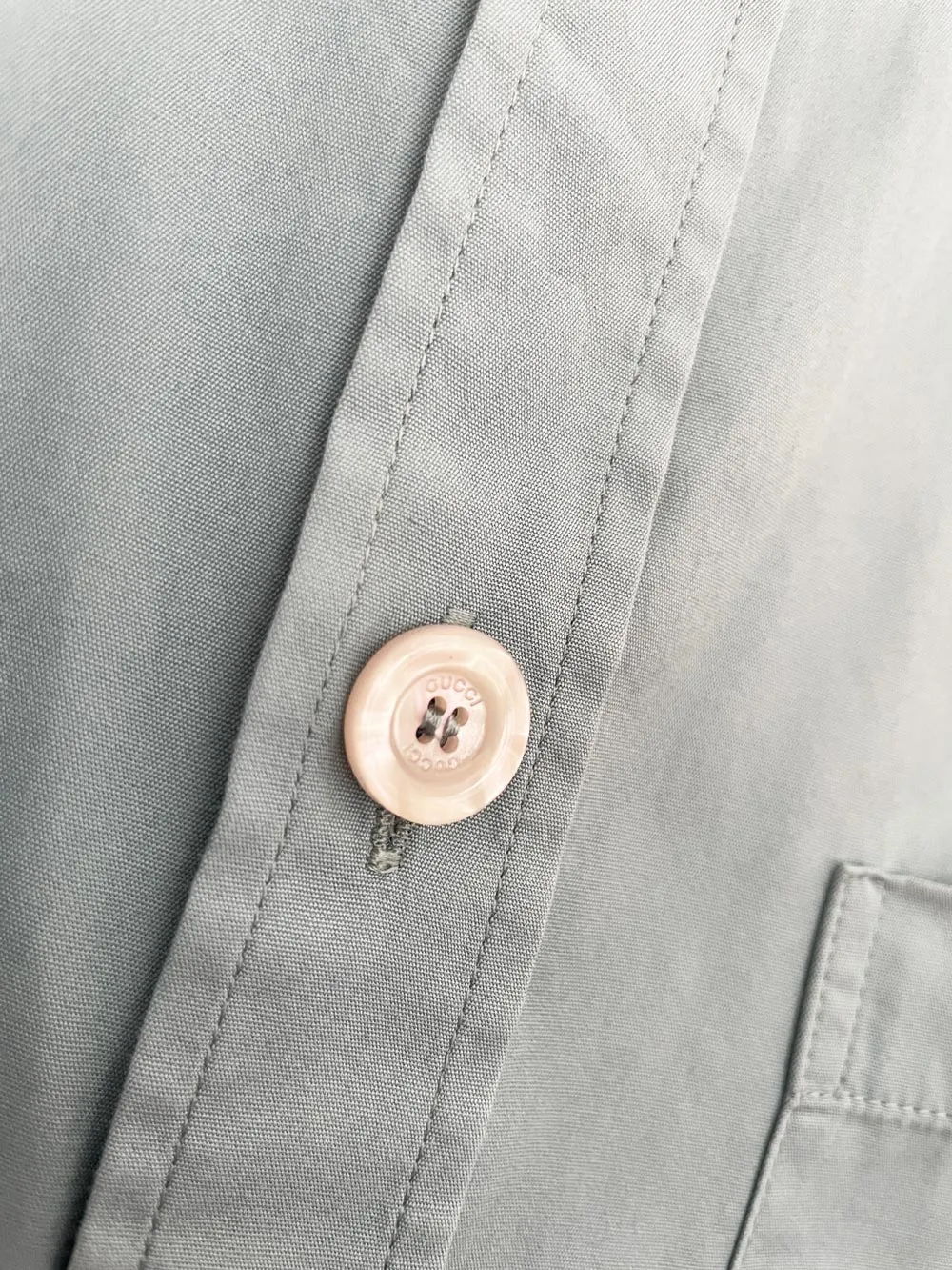 gucci logo button classic shirt | uniform sold by Good Market Thrift Store product image thumbnail 3