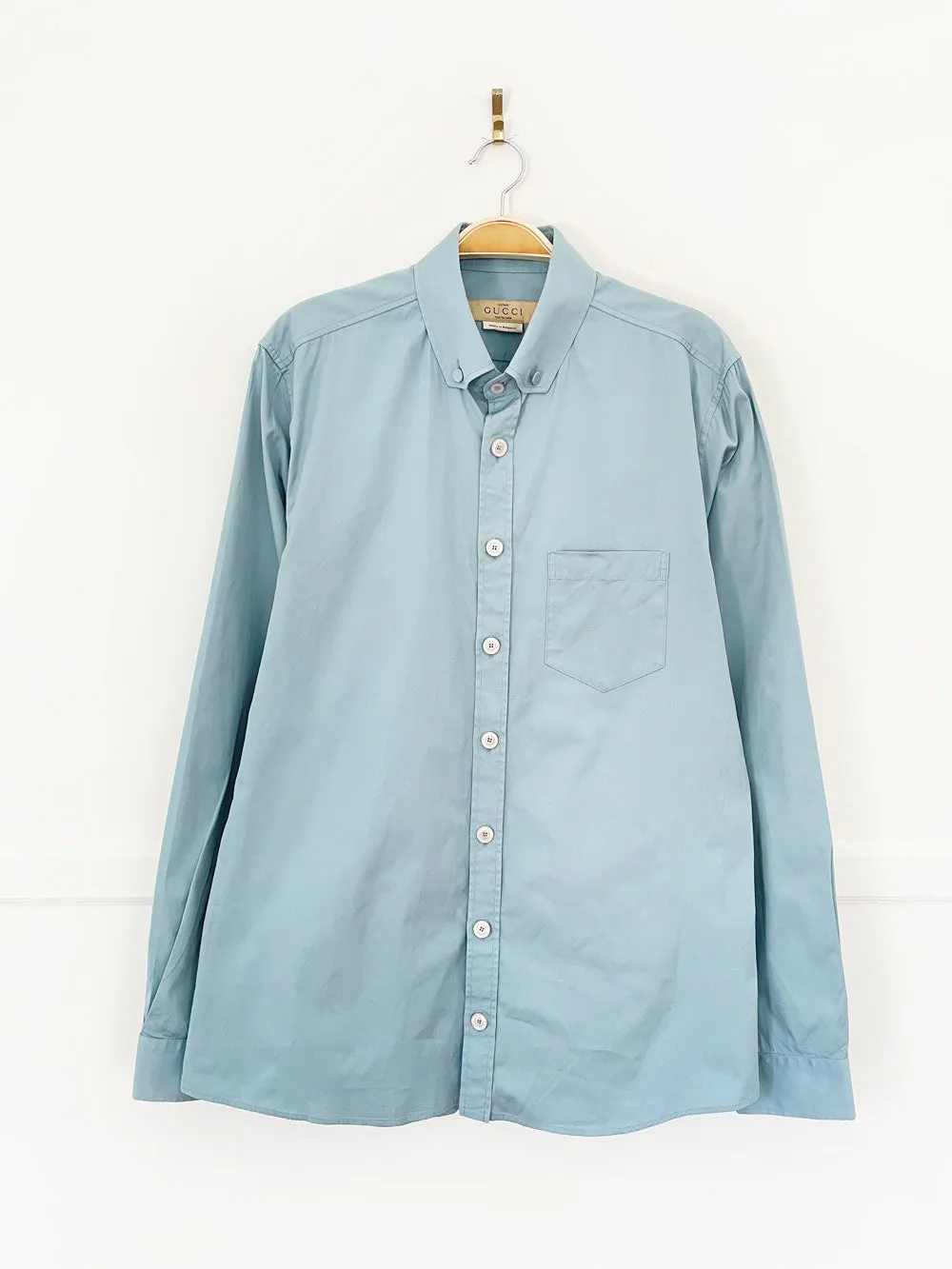 gucci logo button classic shirt | uniform sold by Good Market Thrift Store