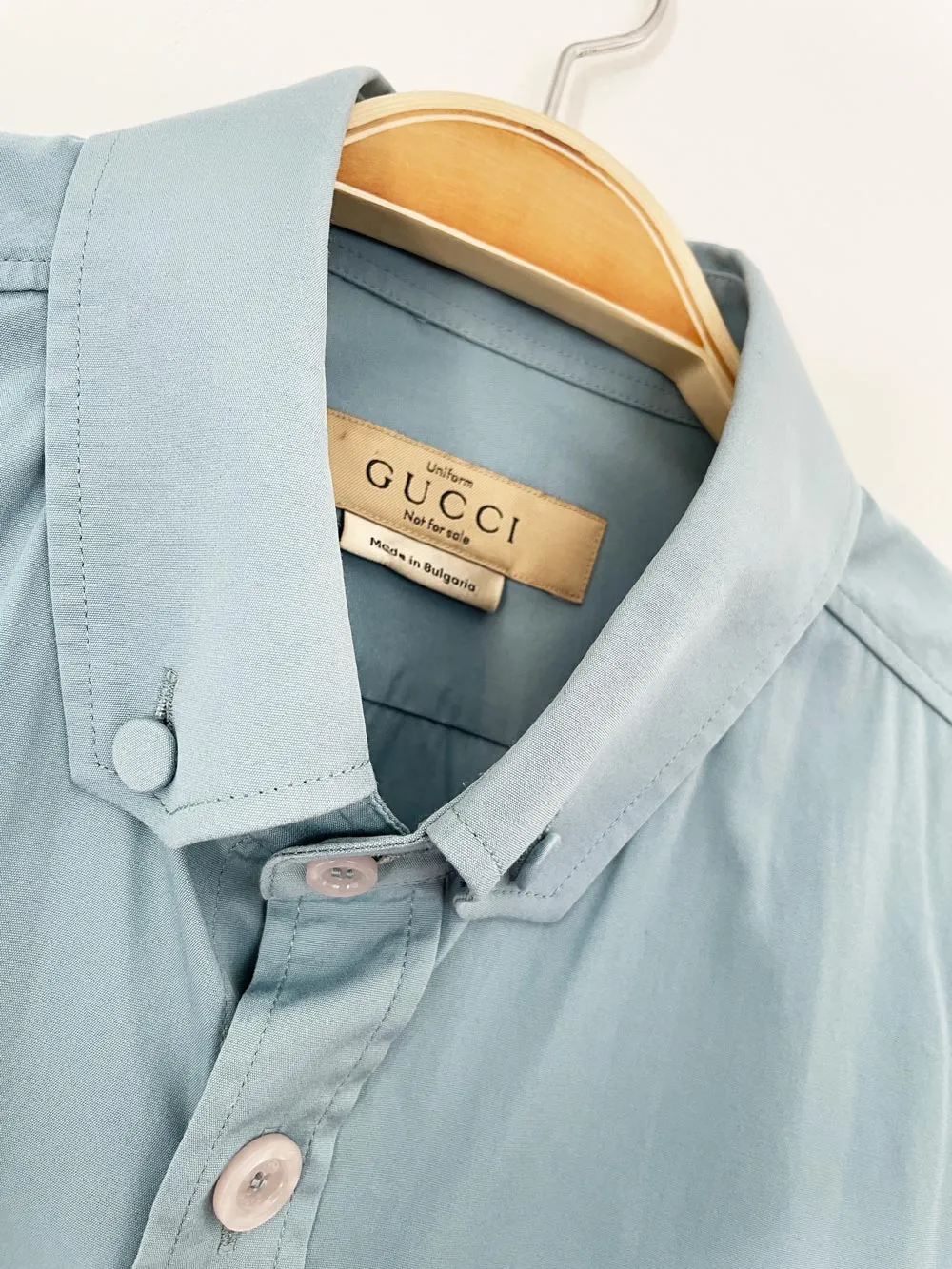 gucci logo button classic shirt | uniform sold by Good Market Thrift Store product image thumbnail 2