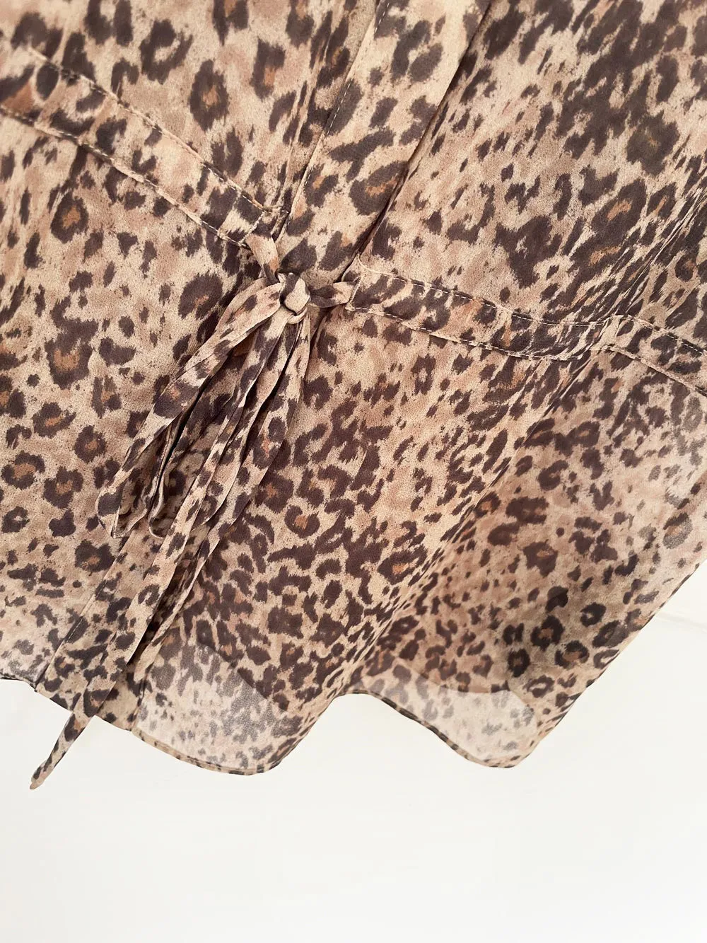 all saints laney animal print chiffon blouse sold by Good Market Thrift Store product image thumbnail 3
