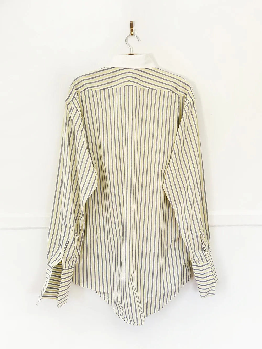 vintage aquascutum contrast collar striped french cuff shirt sold by Good Market Thrift Store product image thumbnail 4