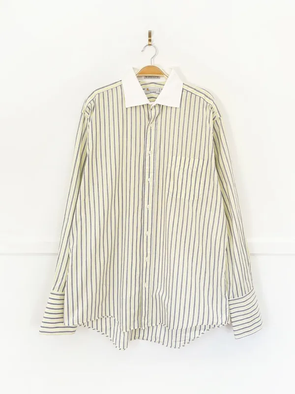vintage aquascutum contrast collar striped french cuff shirt sold by Good Market Thrift Store