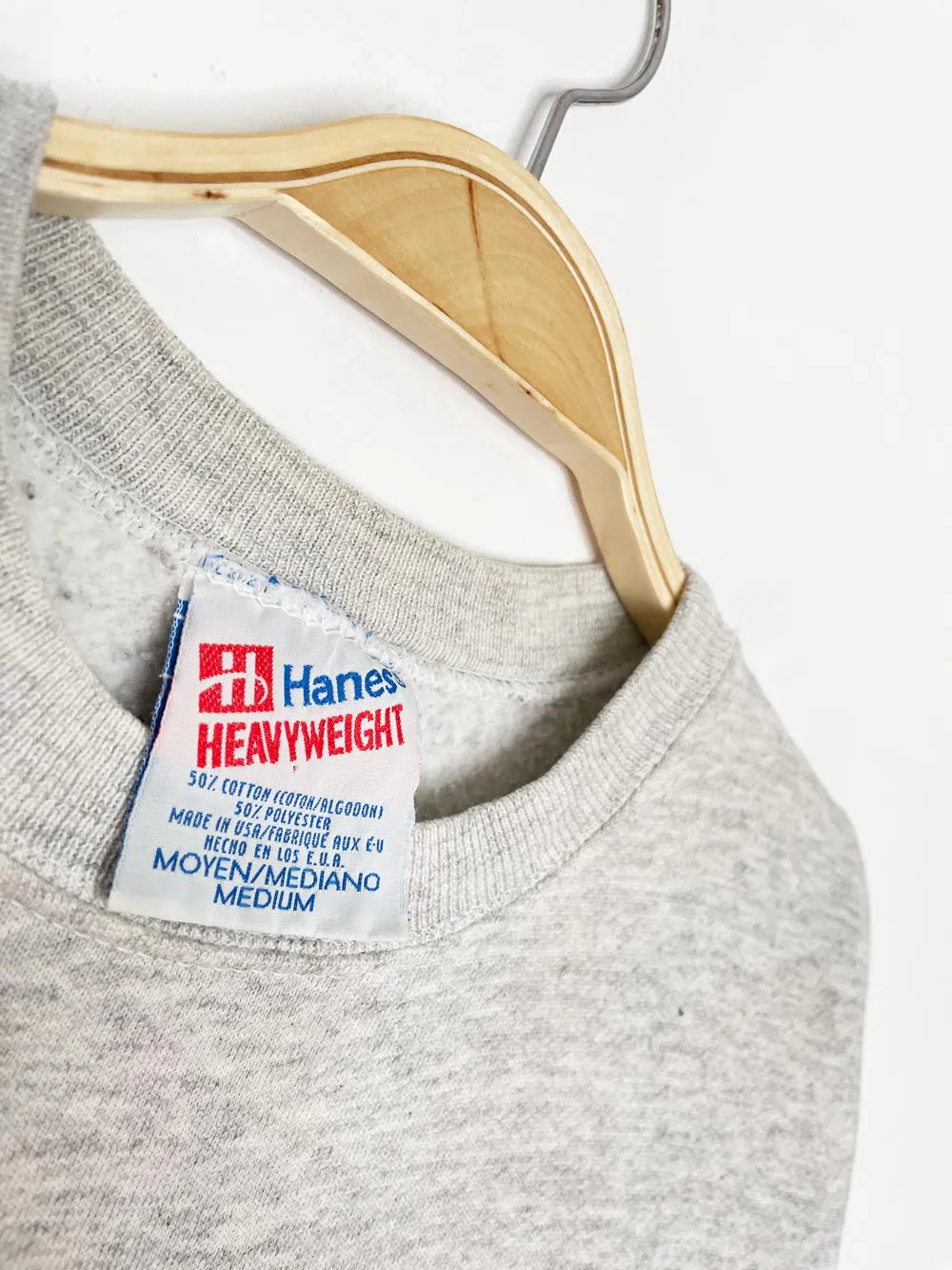 vintage 90s mickey varsity block letter sweatshirt | hanes heavyweight | made in USA sold by Good Market Thrift Store product image thumbnail 2