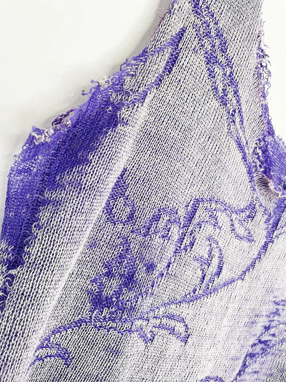 vintage distressed floral knit tank sold by Good Market Thrift Store product image thumbnail 2