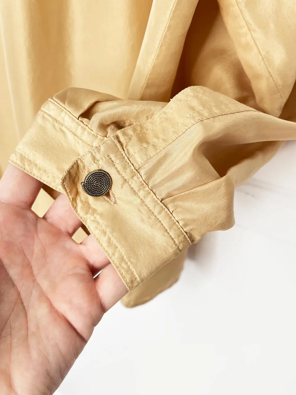 vintage 80s vipetites 100% silk embroidered collar blouse sold by Good Market Thrift Store product image thumbnail 4