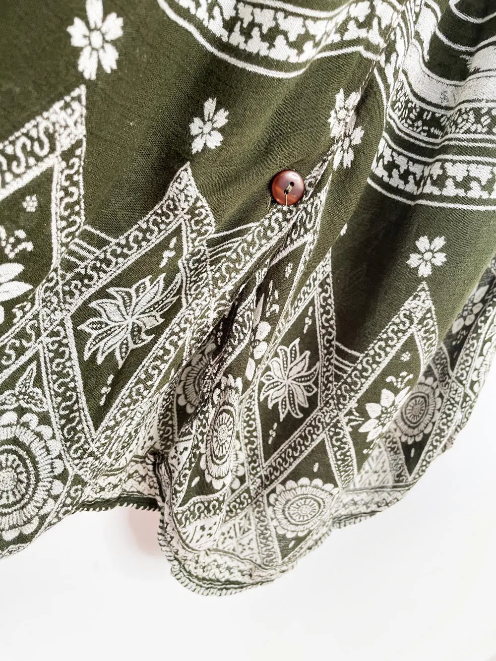 vintage 90s karan kollection lightweight full button midi skirt | made in India sold by Good Market Thrift Store product image thumbnail 4