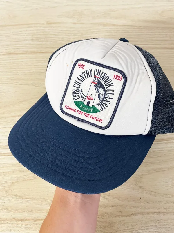vintage 90s chinook classic fishing snapback hat sold by Good Market Thrift Store