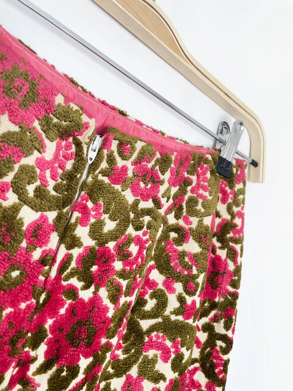 vintage handmade floral tapestry maxi skirt sold by Good Market Thrift Store product image thumbnail 3