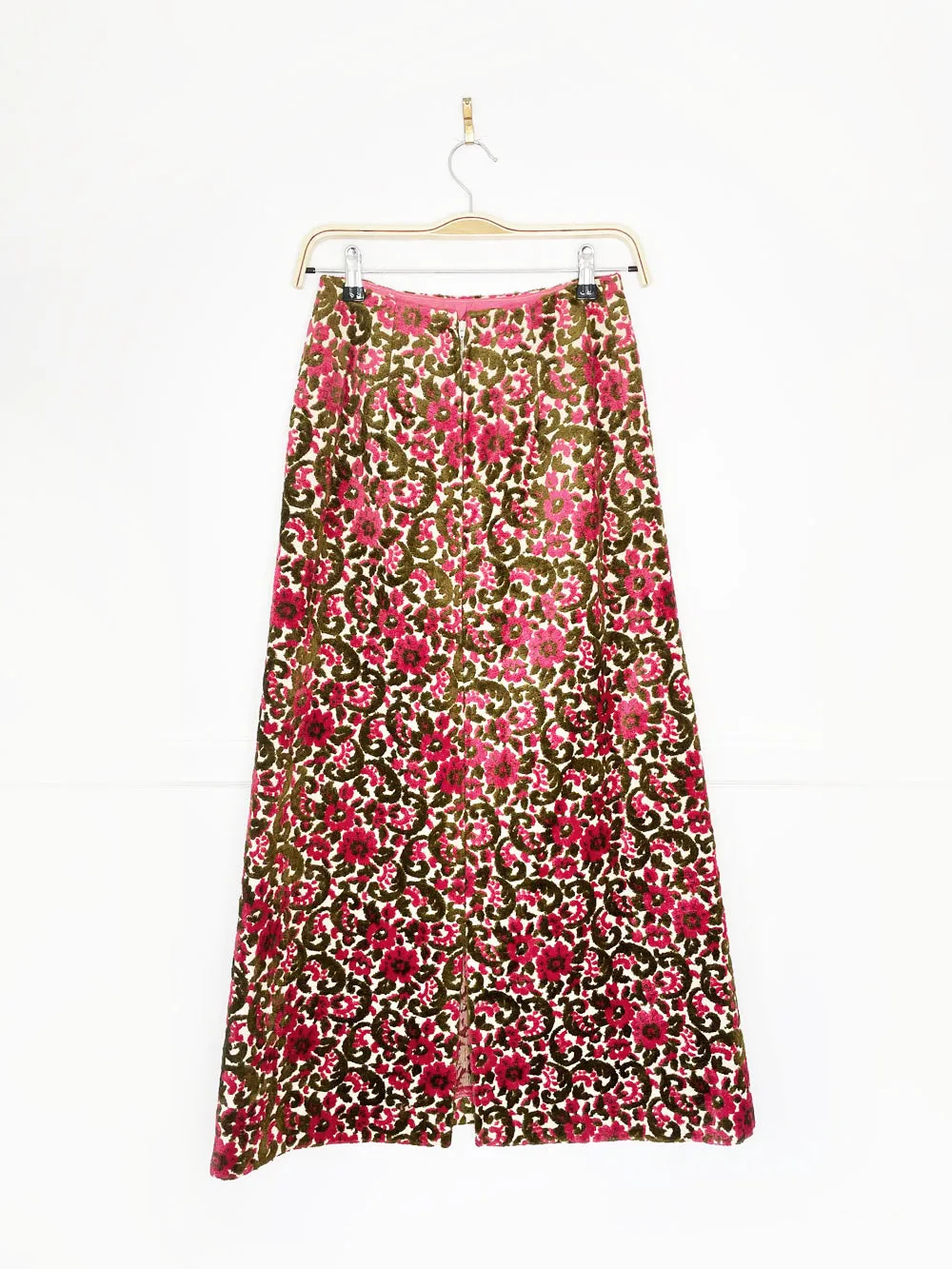 vintage handmade floral tapestry maxi skirt sold by Good Market Thrift Store product image thumbnail 5