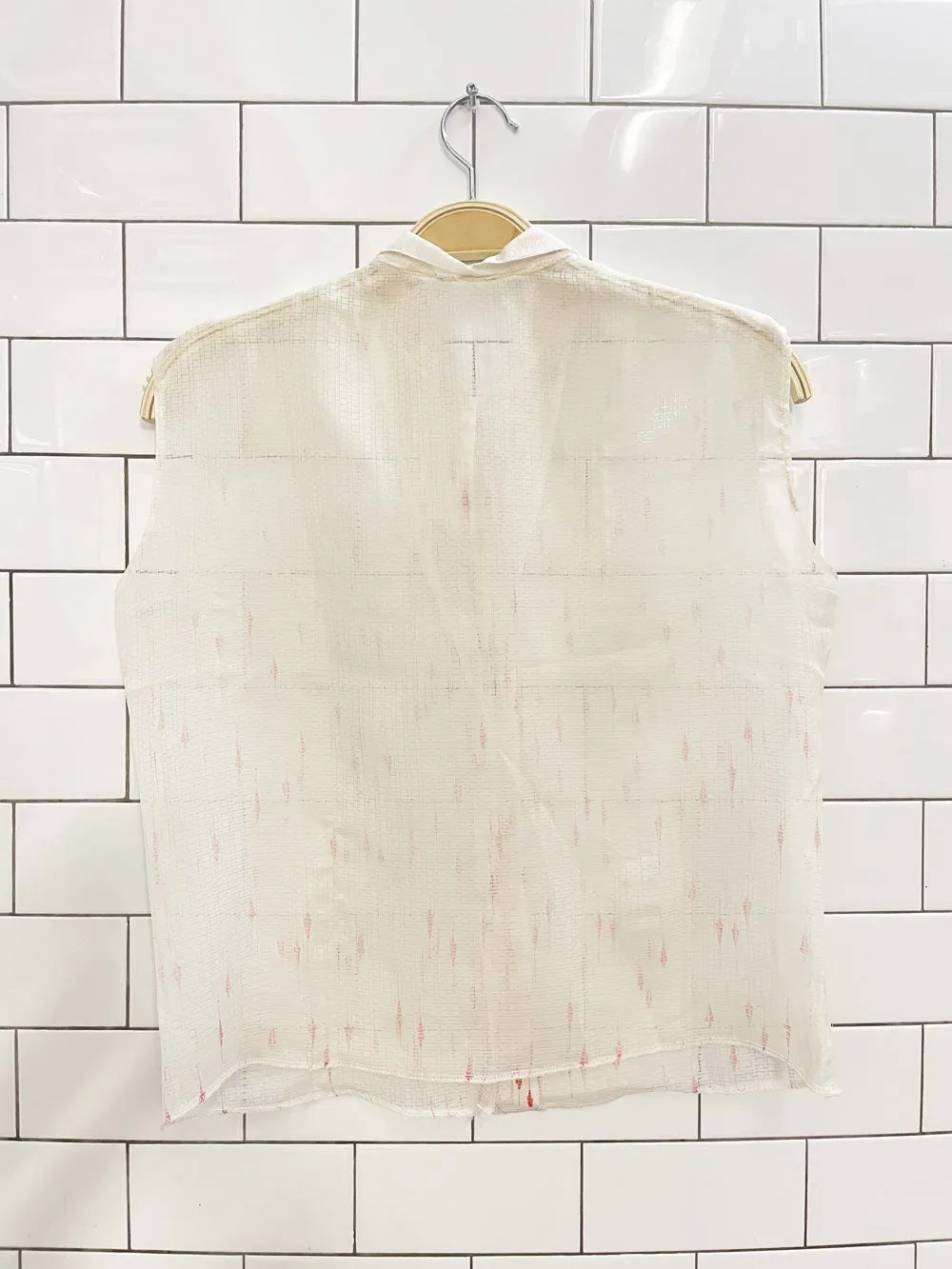 vintage 60s sheer fitted sleeveless shirt sold by Good Market Thrift Store product image thumbnail 4