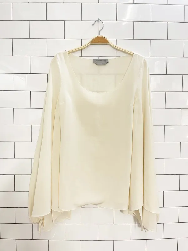 sportmax 100% silk bell sleeve blouse sold by Good Market Thrift Store