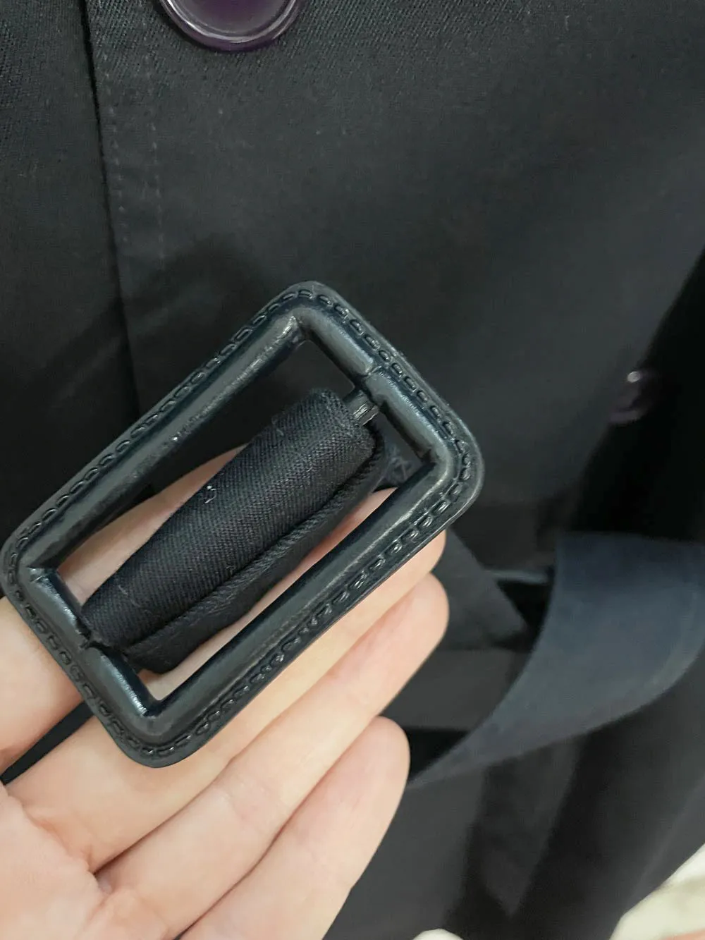 vintage tiptop tailors classic navy trench coat | zip out liner sold by Good Market Thrift Store product image thumbnail 3