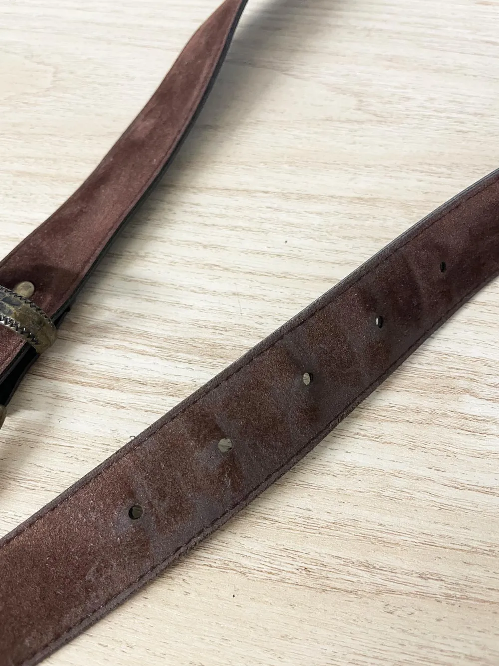 vintage western buckle velvet belt sold by Good Market Thrift Store product image thumbnail 3