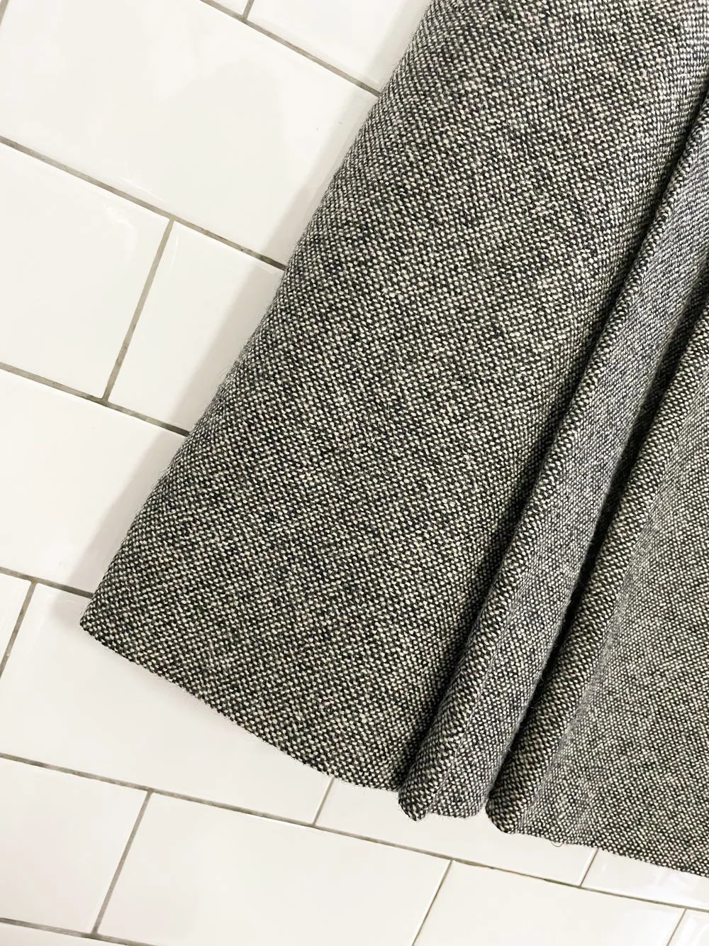 vintage wool tweed pleated mini skirt sold by Good Market Thrift Store product image thumbnail 2