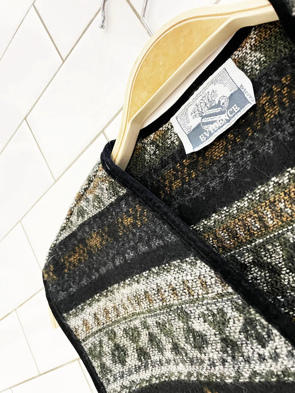 vintage 00s evidence wool-blend knit vest sold by Good Market Thrift Store product image thumbnail 3