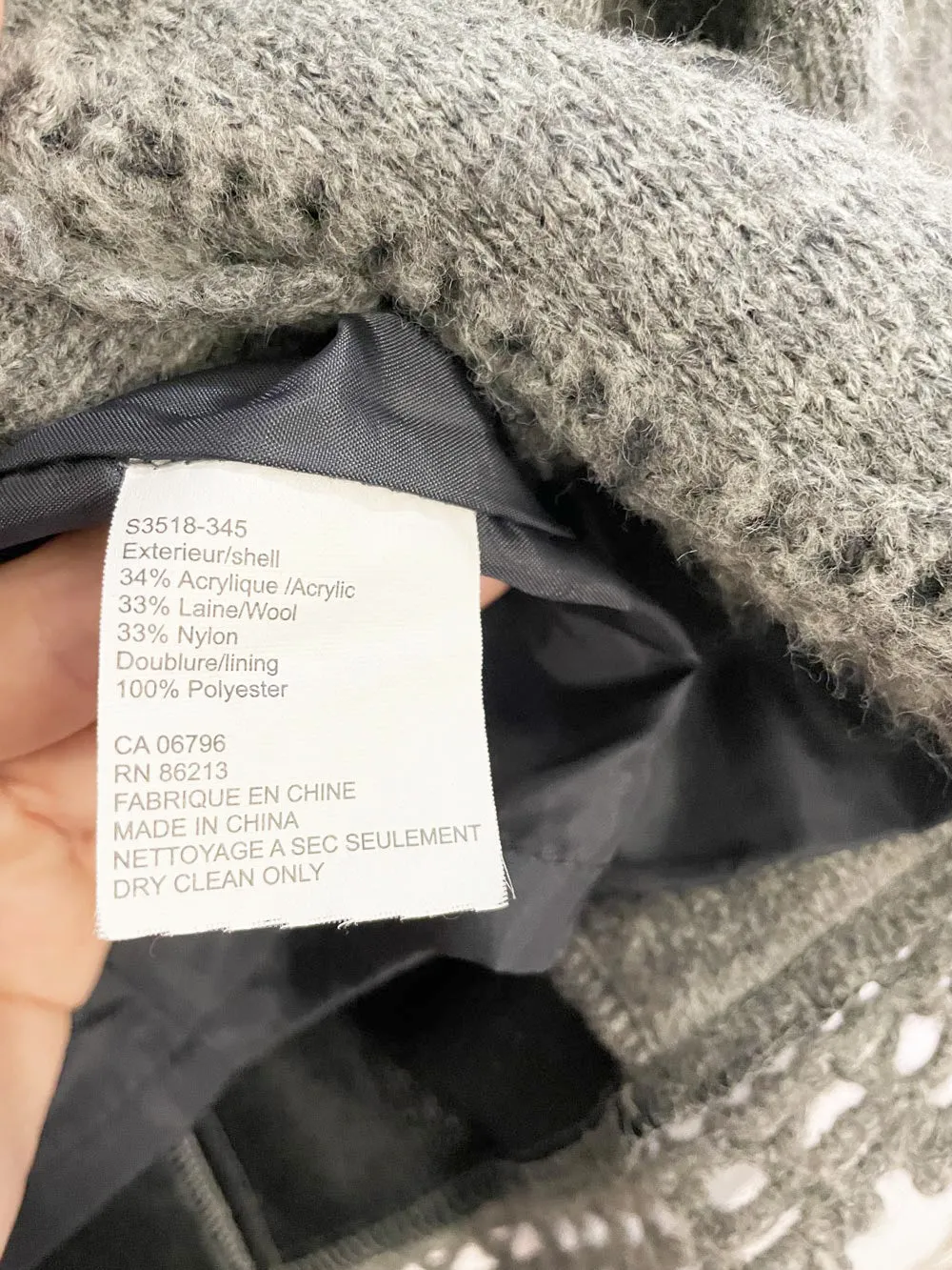 vintage 00s tristan & iseut wool-blend bell sleeve knit blazer jacket sold by Good Market Thrift Store product image thumbnail 4