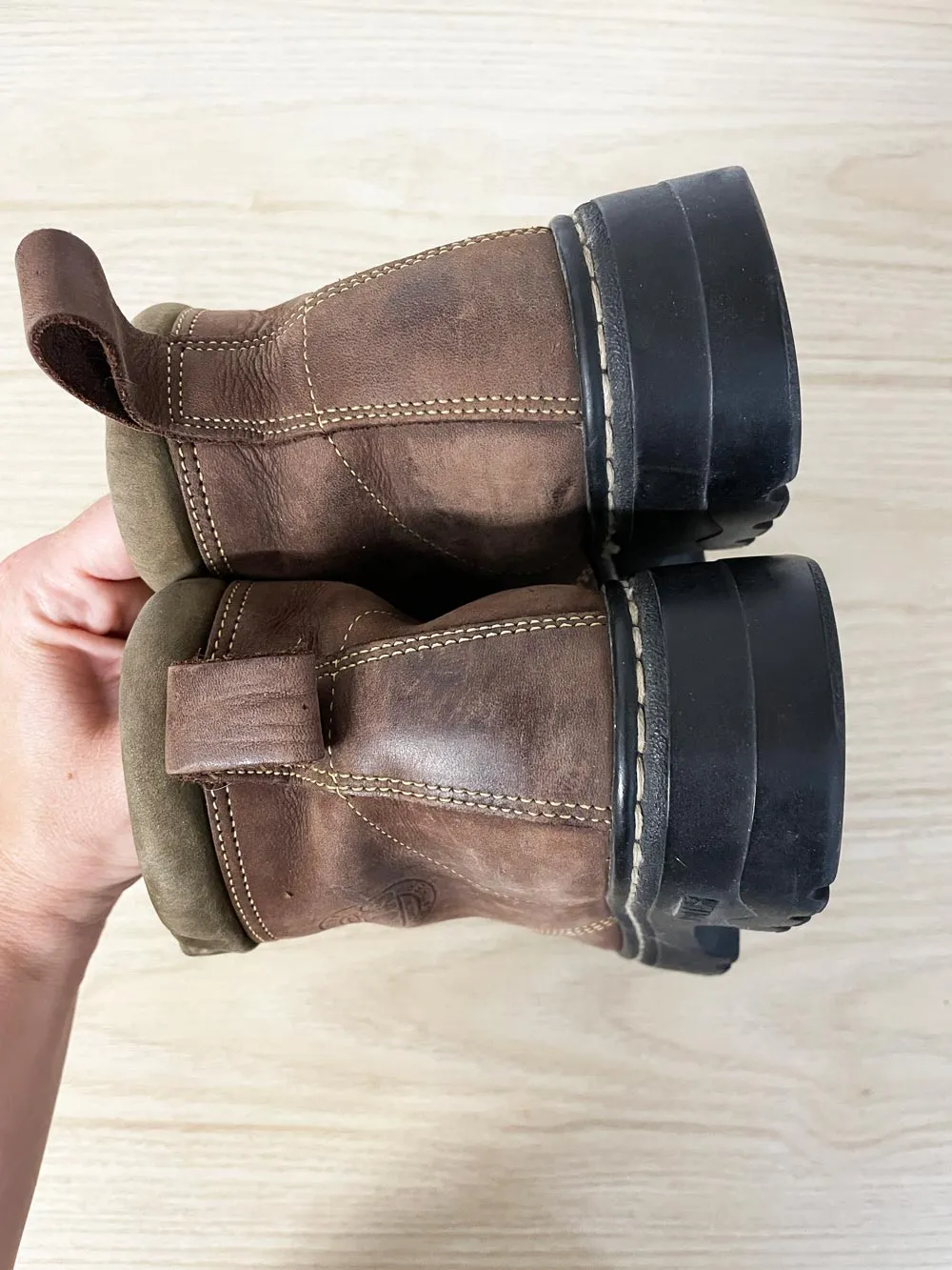 roots tuff oiled leather hiking boots sold by Good Market Thrift Store product image thumbnail 5