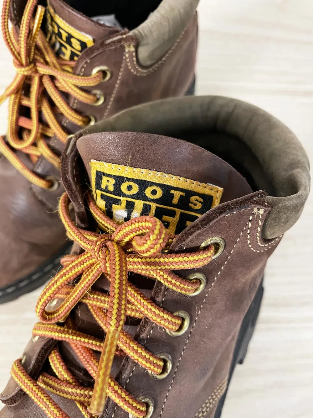 roots tuff oiled leather hiking boots sold by Good Market Thrift Store product image thumbnail 2