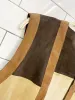 vintage lamb suede colourblock tie front vest | unlined sold by Good Market Thrift Store