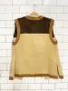 vintage lamb suede colourblock tie front vest | unlined sold by Good Market Thrift Store