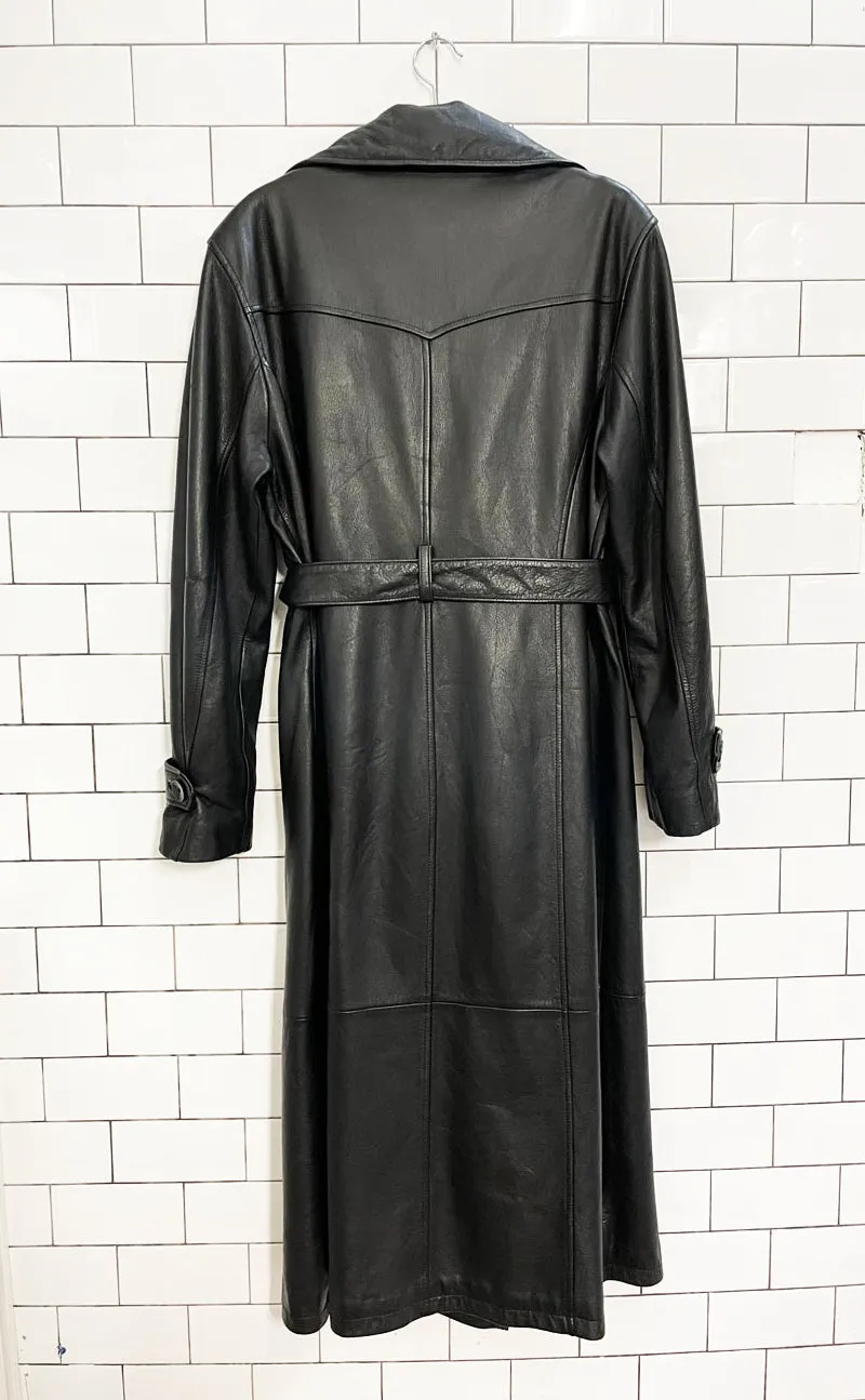 vintage wilsons soft leather belted trench coat sold by Good Market Thrift Store product image thumbnail 5