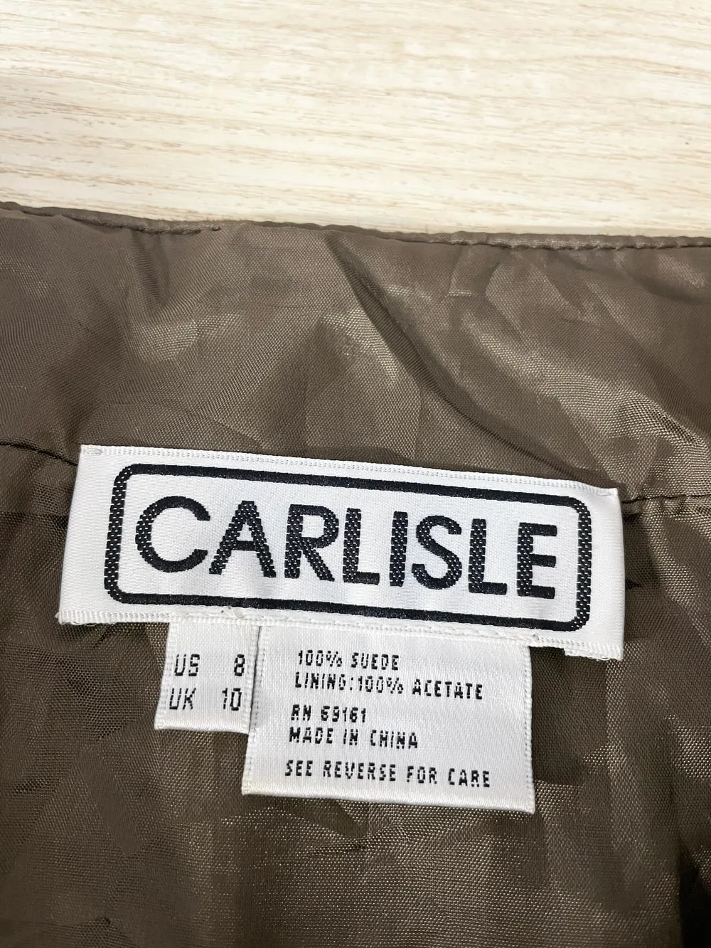 vintage 00s carlisle soft lamb suede snap button midi skirt sold by Good Market Thrift Store product image thumbnail 5