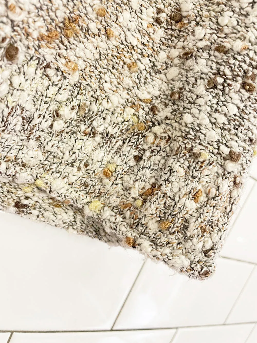 vintage boucle knit sleeveless turtleneck sweater vest sold by Good Market Thrift Store product image thumbnail 3