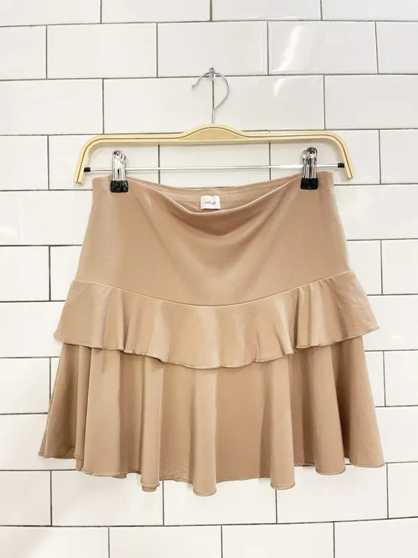 wilfred tosca ruffled mini skirt | aritzia sold by Good Market Thrift Store