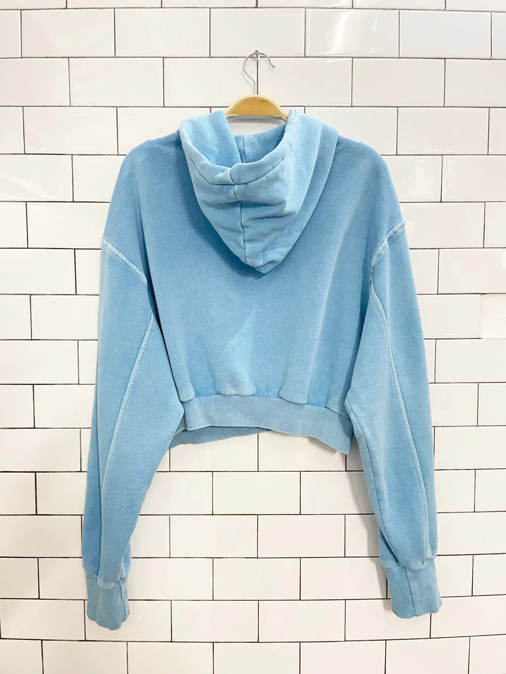 reebok natural dye crop hoodie sold by Good Market Thrift Store product image thumbnail 4
